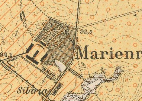 Folwark na mapie z 1902 r.